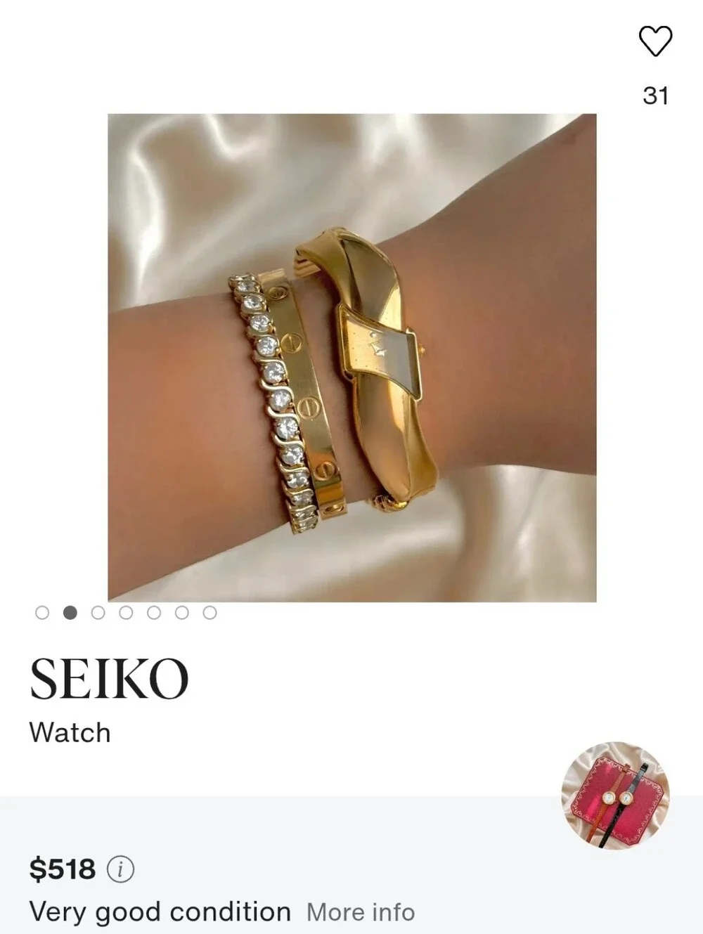 Seiko Rare Gold Plated 1998 Watch